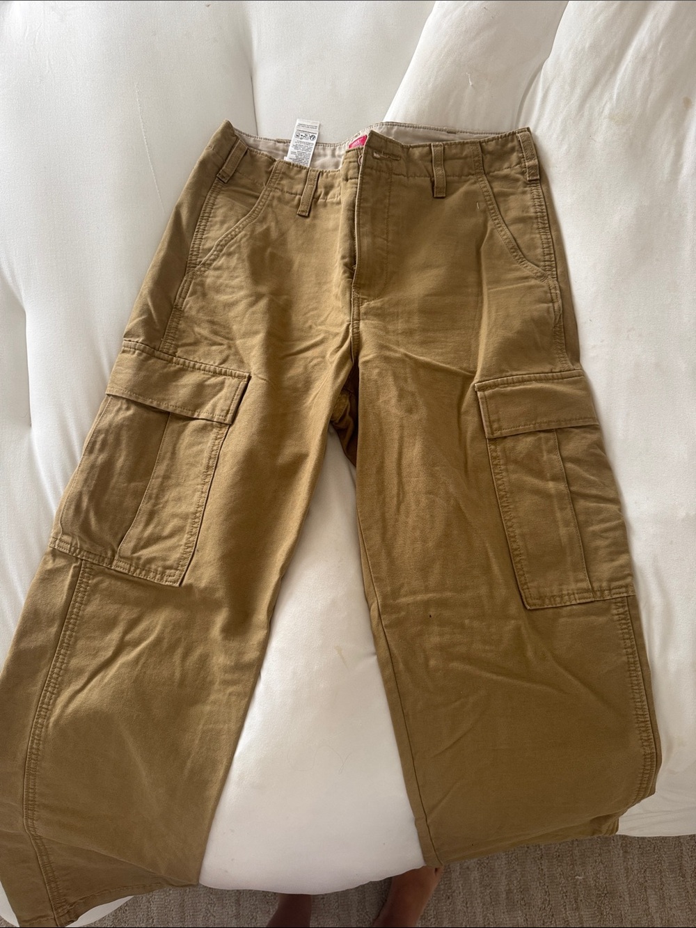 Levi's Tan Cargo Pants with Side Pockets